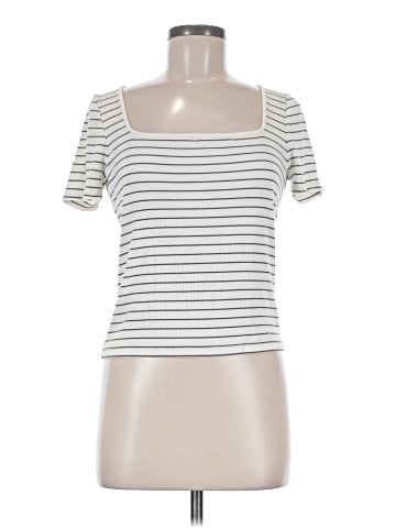 Madewell Ribbed Square-Neck Crop Top (view 1)
