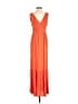 Express 100% Polyester Orange Casual Dress Size XXS - photo 2
