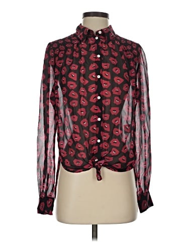 Veronica Beard Long Sleeve Silk Top (view 1)