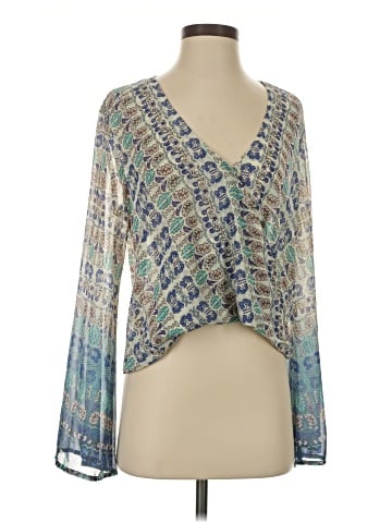 Blue Life Long Sleeve Blouse (view 1)