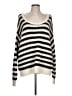 Free People 100% Cotton Stripes Ivory Pullover Sweater Size L - photo 1