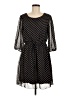 En Focus Studio 100% Polyester Polka Dots Black Casual Dress Size 8 - photo 1