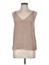 Tibi 100% Silk Tan Sleeveless Silk Top Size 12 - photo 1