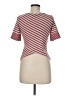 Three Dots Stripes Red Short Sleeve T-Shirt Size M - photo 2