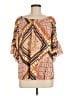 Cato 100% Rayon Orange 3/4 Sleeve Blouse Size M - photo 1