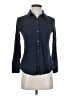 Theory 100% Cotton Black 3/4 Sleeve Button-Down Shirt Size S - photo 1