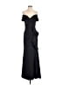 Xscape Solid Black Cocktail Dress Size 4 - photo 1
