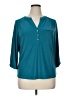 Perseption Concept Teal 3/4 Sleeve Blouse Size XL - photo 1