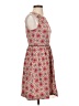 J.Crew 100% Polyester Print Red Cocktail Dress Size 2 - photo 4