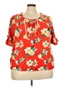 Siren Lily Red Short Sleeve Blouse Size 3X - photo 1