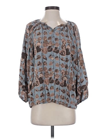 Tucker 3/4 Sleeve Silk Top (view 1)