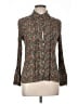 Zara Basic Floral Green Long Sleeve Blouse Size L - photo 1