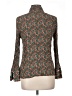 Zara Basic Floral Green Long Sleeve Blouse Size L - photo 2
