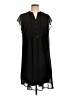 GNW 100% Polyester Solid Black Casual Dress Size L - photo 1