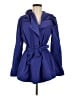 Etcetera 100% Polyester Blue Trenchcoat Size 6 - photo 1