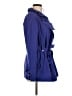 Etcetera 100% Polyester Blue Trenchcoat Size 6 - photo 4