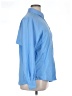 Columbia 100% Polyester Checkered-gingham Blue Long Sleeve Blouse Size XL - photo 4