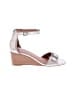 Lucky Brand 100% Leather Silver Wedges Size 6 - photo 1