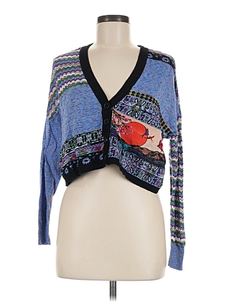 Pre-owned Desigual Cardigan Sweater In Blue