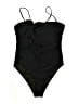 Assorted Brands Solid Black One Piece Swimsuit Size L - photo 1