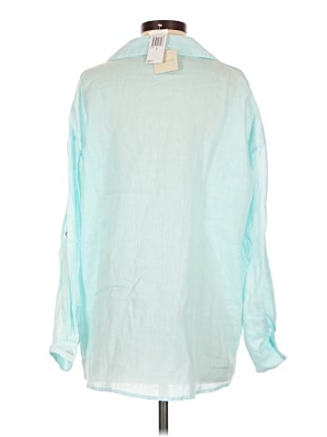 Magaschoni 3/4 Sleeve Button-Down Shirt (view 2)