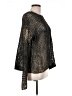 Pink Martini Metallic Solid Black Pullover Sweater Size L - photo 4
