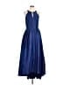 Betsy & Adam 100% Polyester Solid Blue Cocktail Dress Size 10 - photo 1