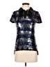 Alice + Olivia Silver Short Sleeve Top Size S - photo 1