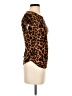 Discreet Animal Print Brown Short Sleeve Top Size S - photo 4