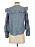 Madewell Blue Chambray Ruffle-Yoke Top Size XS - photo 2