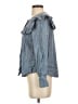 Madewell Blue Chambray Ruffle-Yoke Top Size XS - photo 5