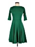 Unique Vintage Solid Green Cocktail Dress Size S - photo 1