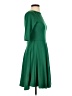 Unique Vintage Solid Green Cocktail Dress Size S - photo 4