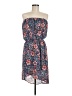 Express 100% Polyester Floral Blue Casual Dress Size M - photo 1