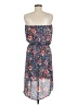 Express 100% Polyester Floral Blue Casual Dress Size M - photo 2