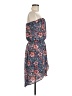 Express 100% Polyester Floral Blue Casual Dress Size M - photo 4