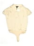 Paige 100% Polyester Ivory Bodysuit Size S - photo 1
