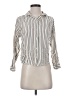 Madewell 100% Viscose Stripes Ivory 3/4 Sleeve Button-Down Shirt Size XS - photo 1