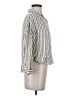 Madewell 100% Viscose Stripes Ivory 3/4 Sleeve Button-Down Shirt Size XS - photo 4