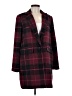 1.State 100% Polyester Plaid Burgundy Coat Size M - photo 1