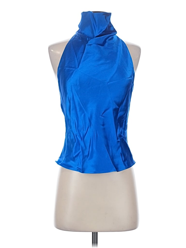 Zara Sleeveless Blouse In Blue