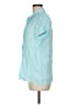 Talbots 100% Linen Color Block Teal Short Sleeve Blouse Size M - photo 5