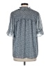 Pleione 100% Polyester Blue Short Sleeve Blouse Size M - photo 2