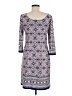 AB Studio Graphic Floral Pink Blue Casual Dress Size M (estimated) - photo 2