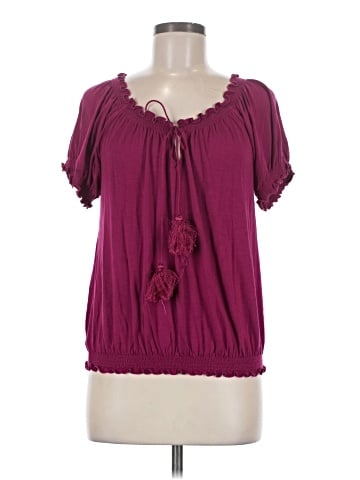 INC International Concepts Short Sleeve Blouse (view 1)