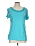 Talbots 100% Cotton Teal Short Sleeve Top Size L - photo 1