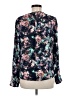 Apt. 9 100% Polyester Floral Blue Long Sleeve Blouse Size M - photo 2