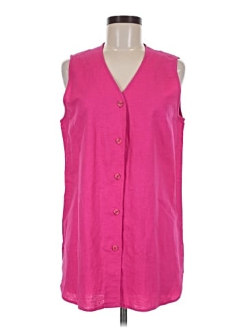 Casual Corner Sleeveless Button-Down Shirt (view 1)