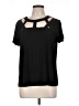 AUW Black Short Sleeve Top Size L - photo 1