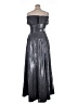 Xscape 100% Polyester Metallic Solid Silver Cocktail Dress Size 14 - photo 2